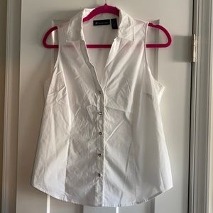 INC white button up tank top